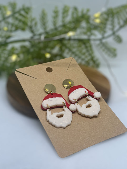 Quirky Farther Christmas Earrings – Festive & Fun Holiday Style